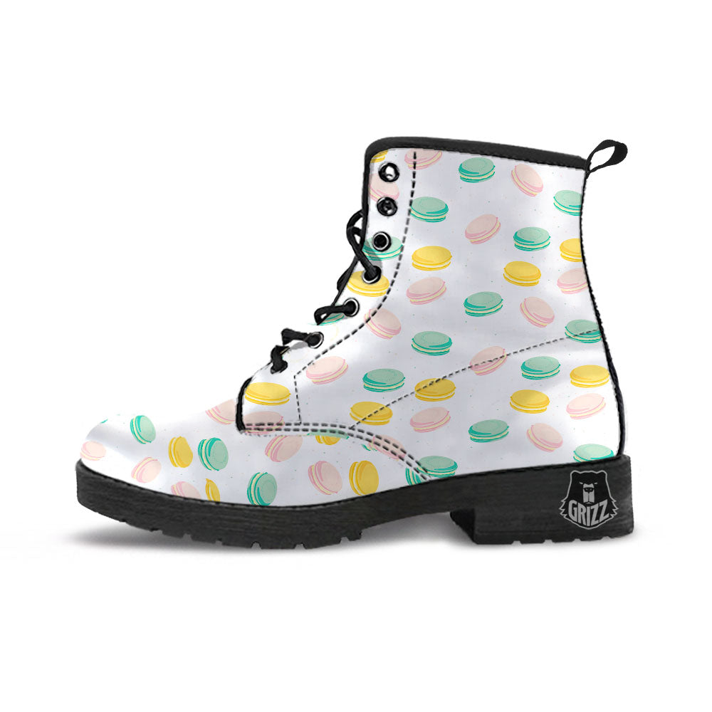 Macaron Pastel Print Pattern Leather Boots-grizzshop