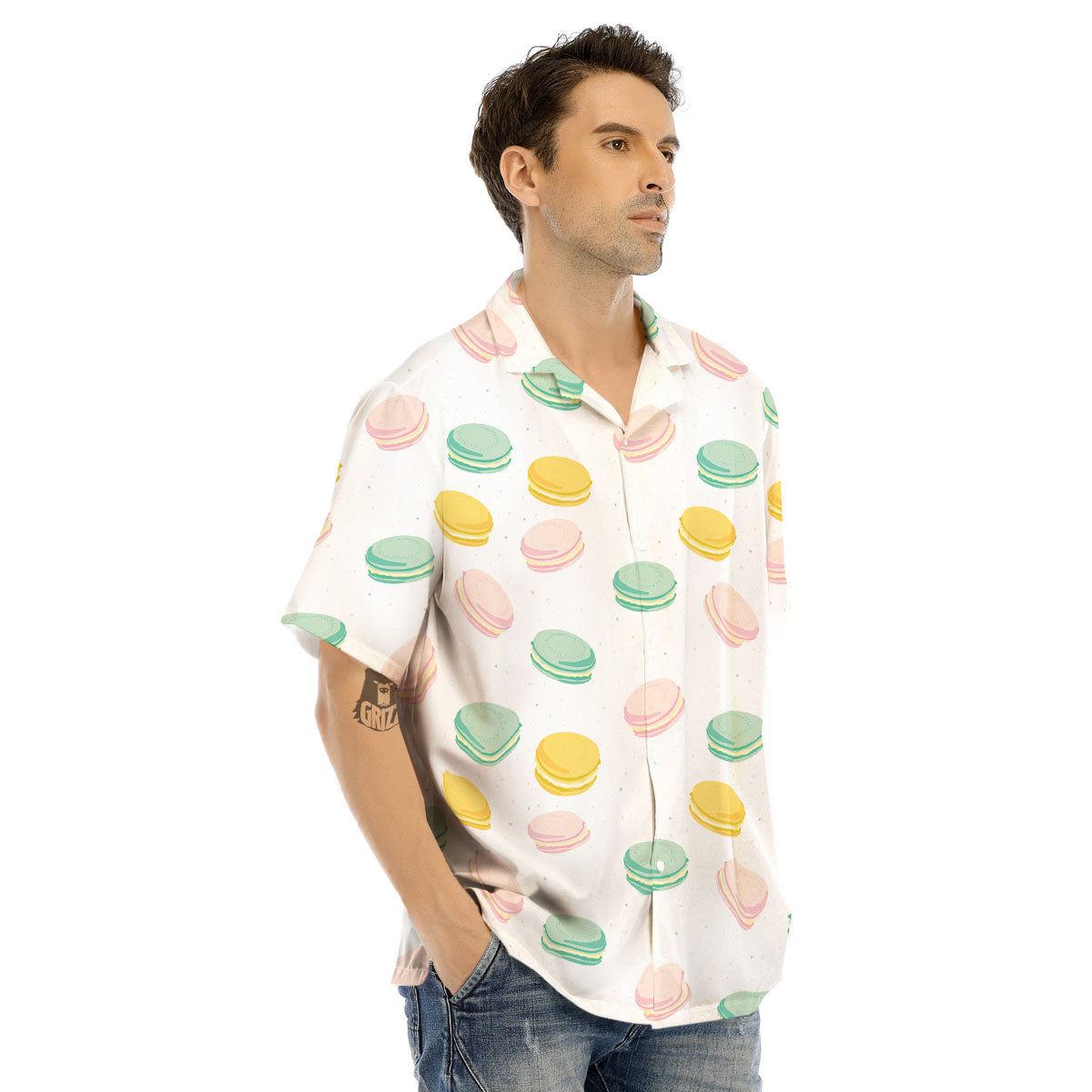 Macaron Pastel Print Pattern Men's Hawaiian Shirt-grizzshop