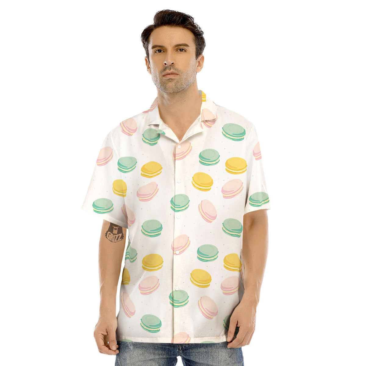 Macaron Pastel Print Pattern Men's Hawaiian Shirt-grizzshop