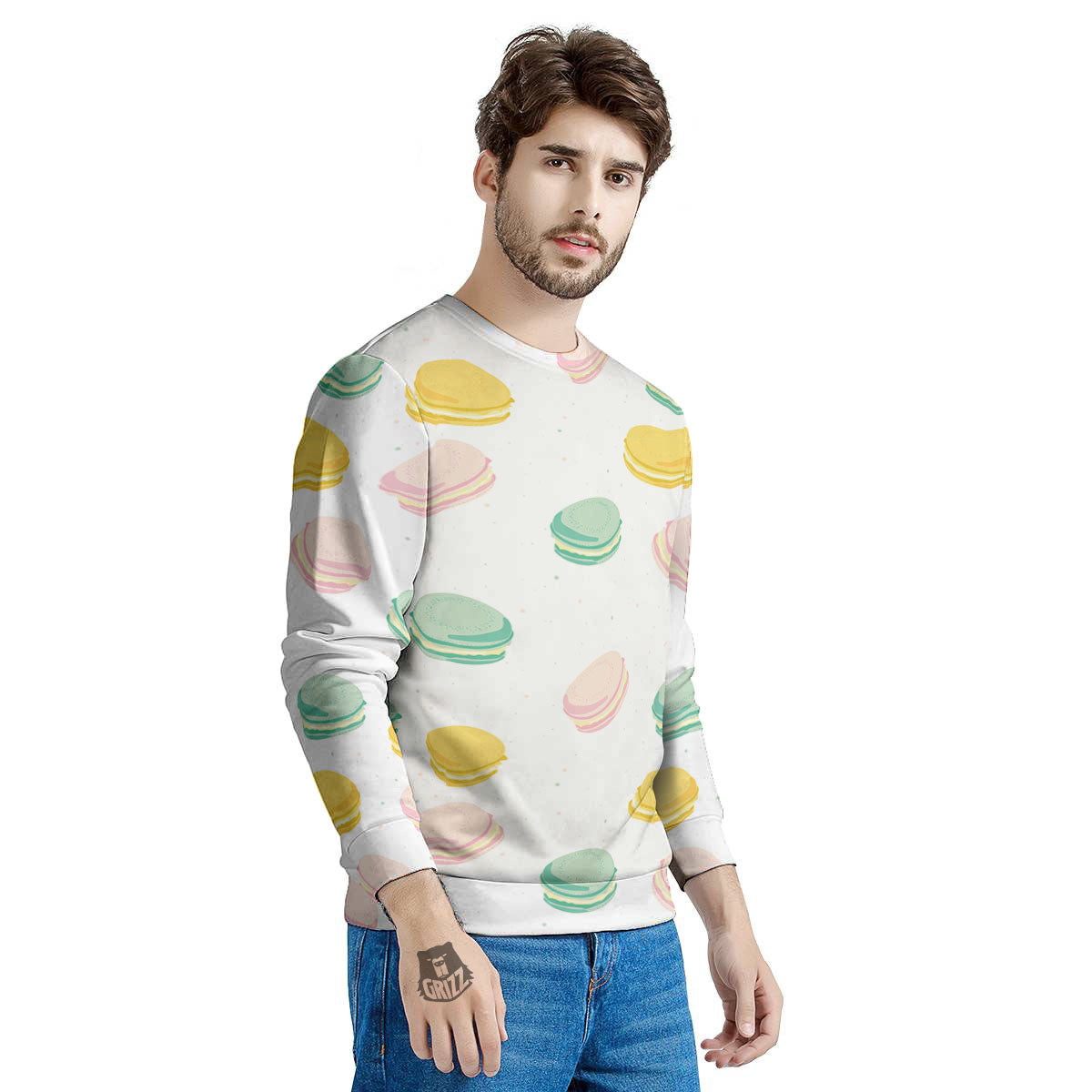 Macaron Pastel Print Pattern Men's Sweatshirt-grizzshop