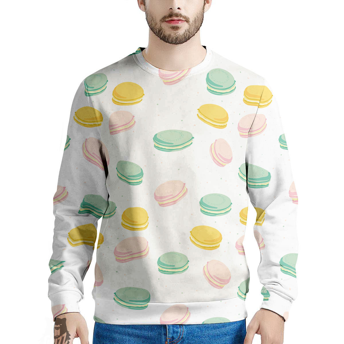 Macaron Pastel Print Pattern Men's Sweatshirt-grizzshop