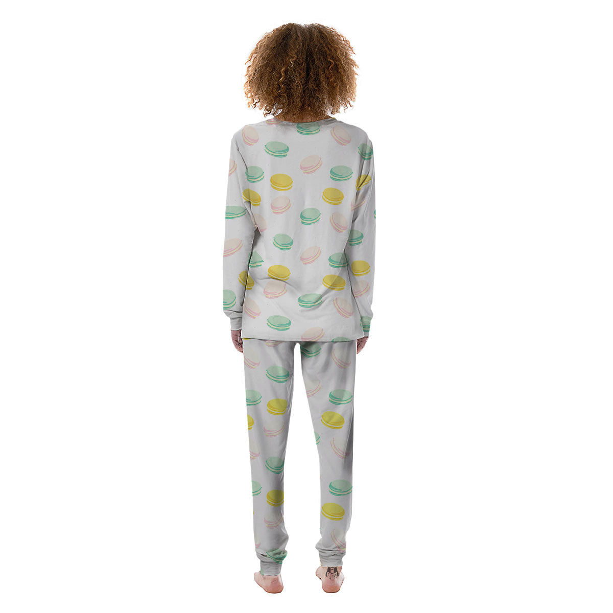 Macaron Pastel Print Pattern Women's Pajamas-grizzshop