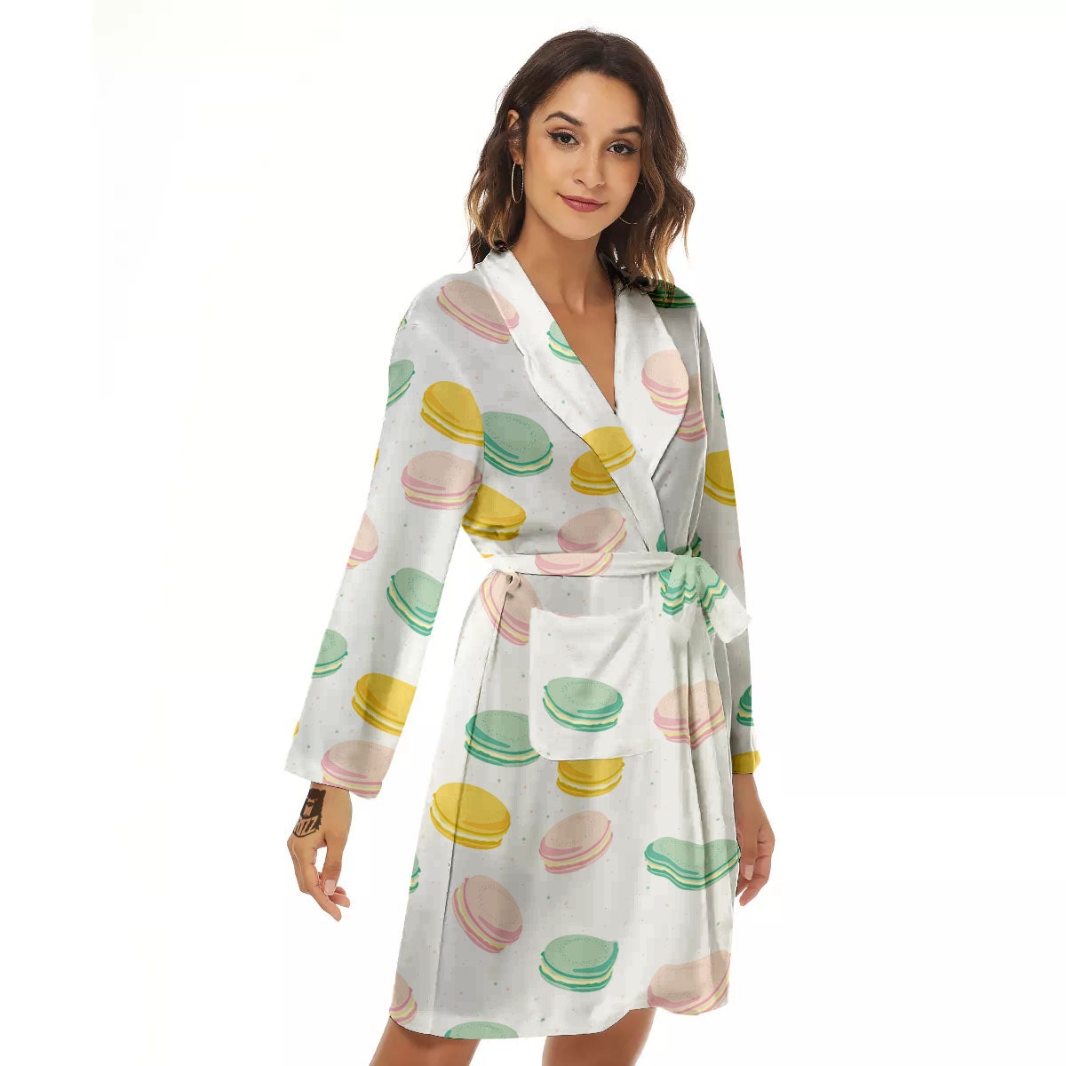 Macaron Pastel Print Pattern Women's Robe-grizzshop
