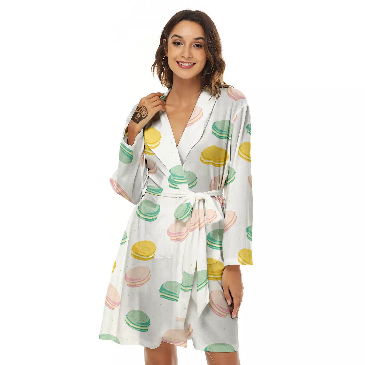 Macaron Pastel Print Pattern Women's Robe-grizzshop