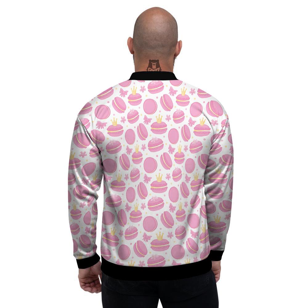 Macaron Pink Print Pattern Men's Bomber Jacket-grizzshop