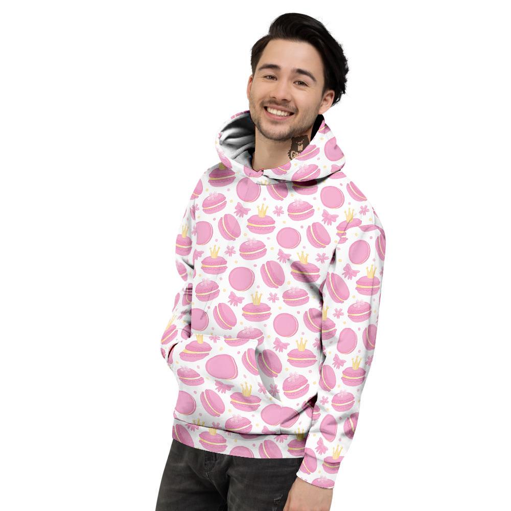 Macaron Pink Print Pattern Men's Hoodie-grizzshop