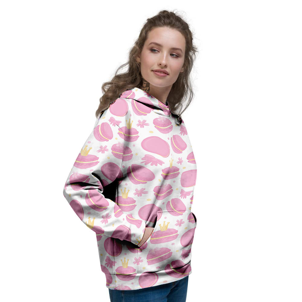 Macaron Pink Print Pattern Women's Hoodie-grizzshop