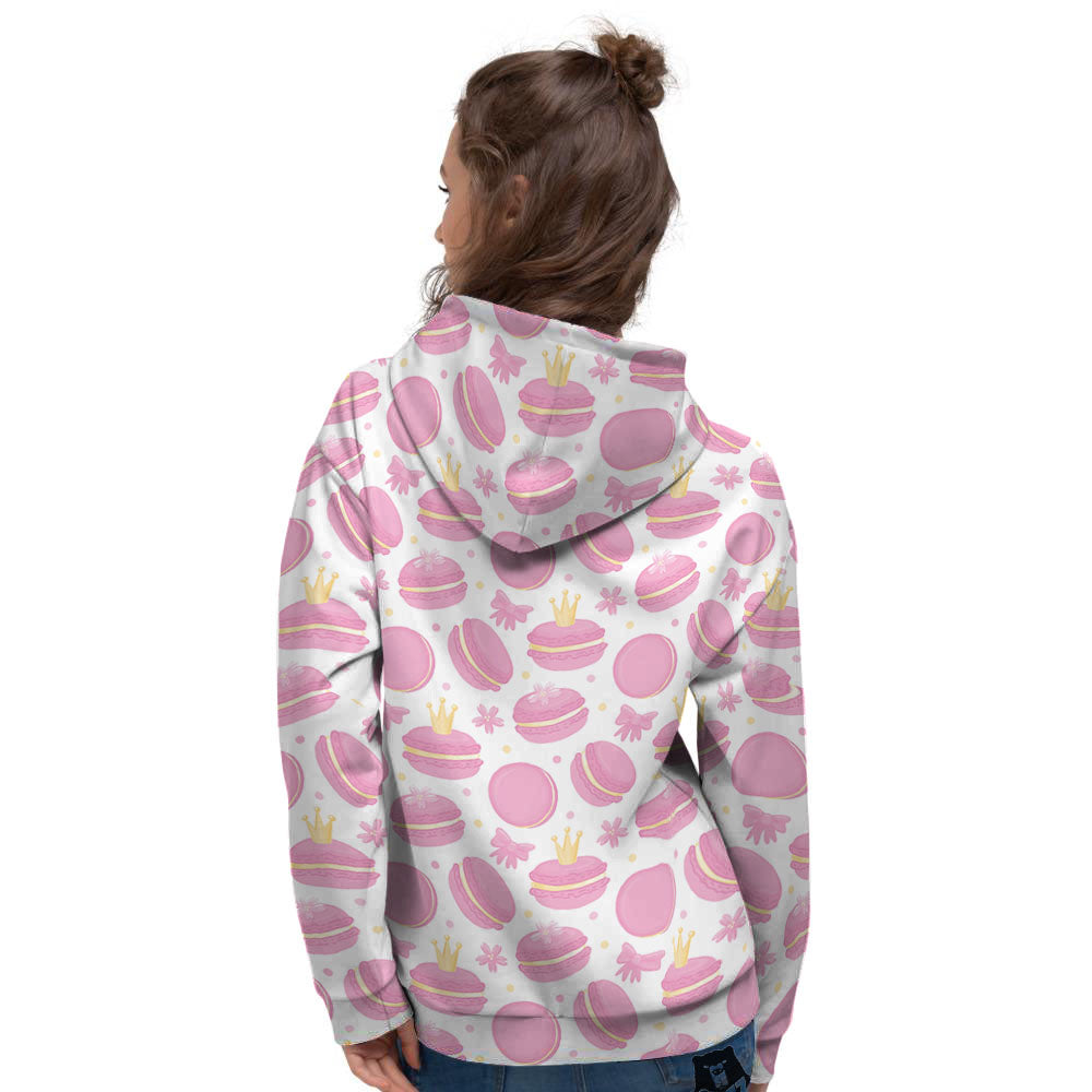 Macaron Pink Print Pattern Women's Hoodie-grizzshop