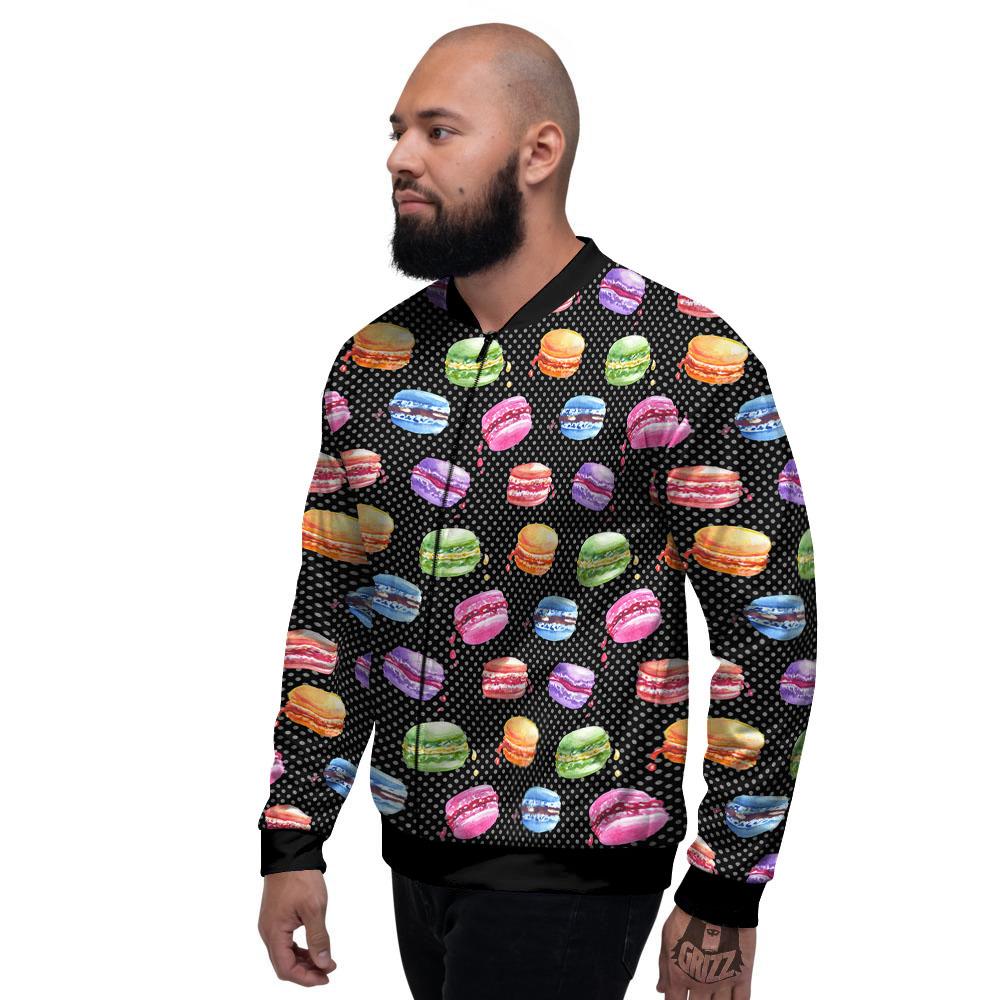 Macaron Polka Dot Print Pattern Men's Bomber Jacket-grizzshop