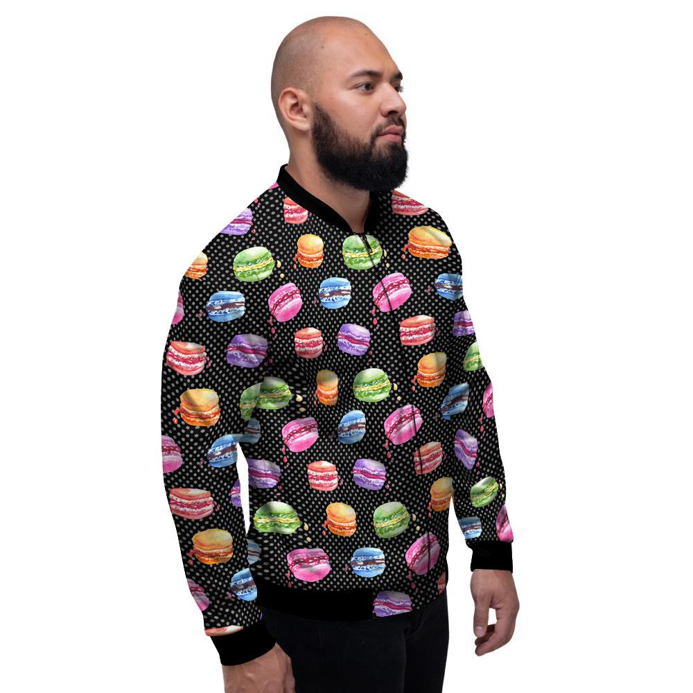 Macaron Polka Dot Print Pattern Men's Bomber Jacket-grizzshop