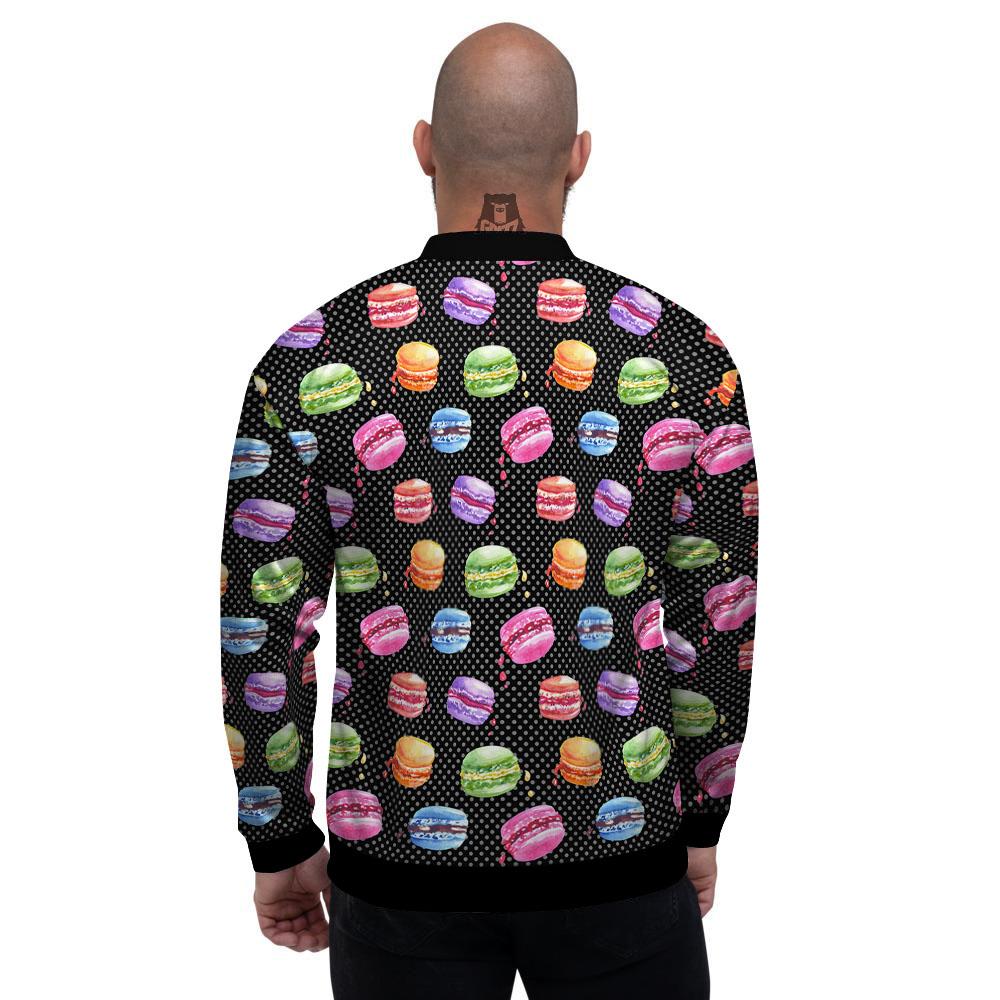 Macaron Polka Dot Print Pattern Men's Bomber Jacket-grizzshop