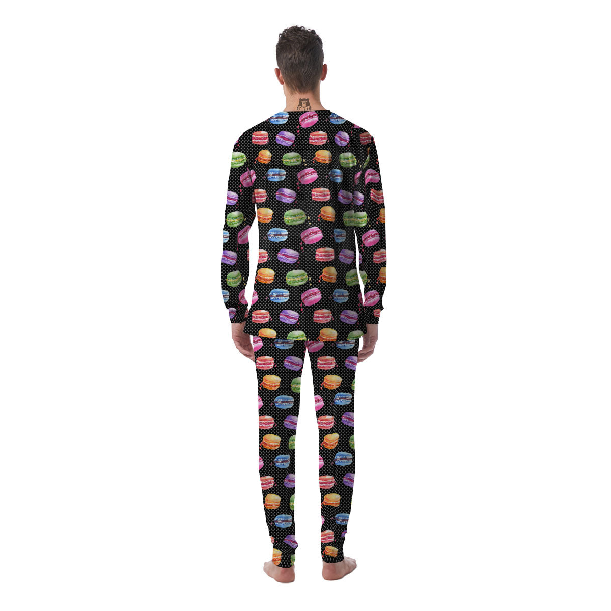 Macaron Polka Dot Print Pattern Men's Pajamas-grizzshop