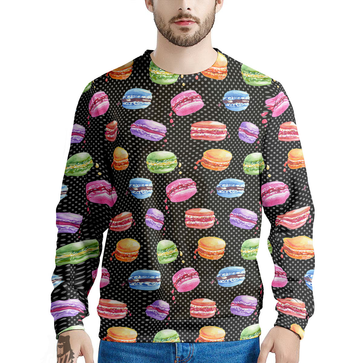 Macaron Polka Dot Print Pattern Men's Sweatshirt-grizzshop