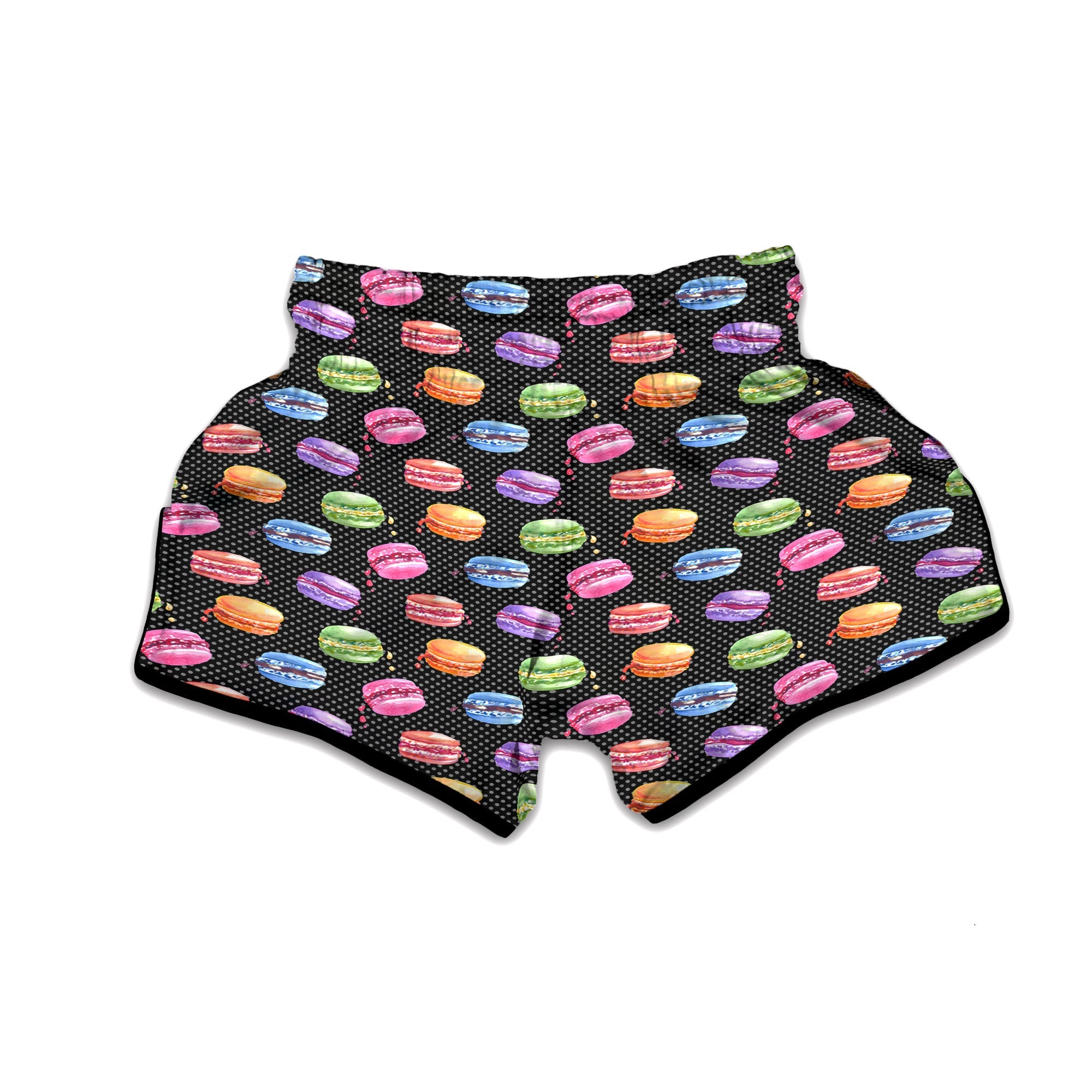 Macaron Polka Dot Print Pattern Muay Thai Boxing Shorts-grizzshop