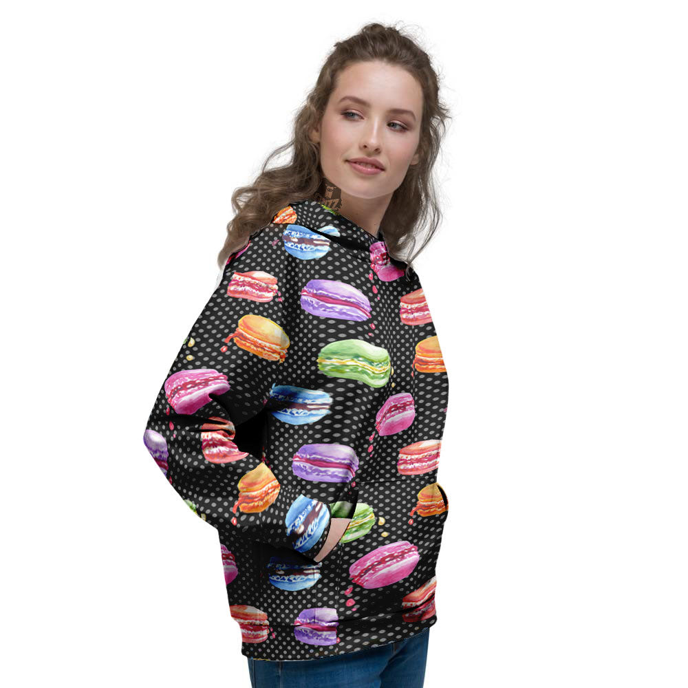 Macaron Polka Dot Print Pattern Women's Hoodie-grizzshop