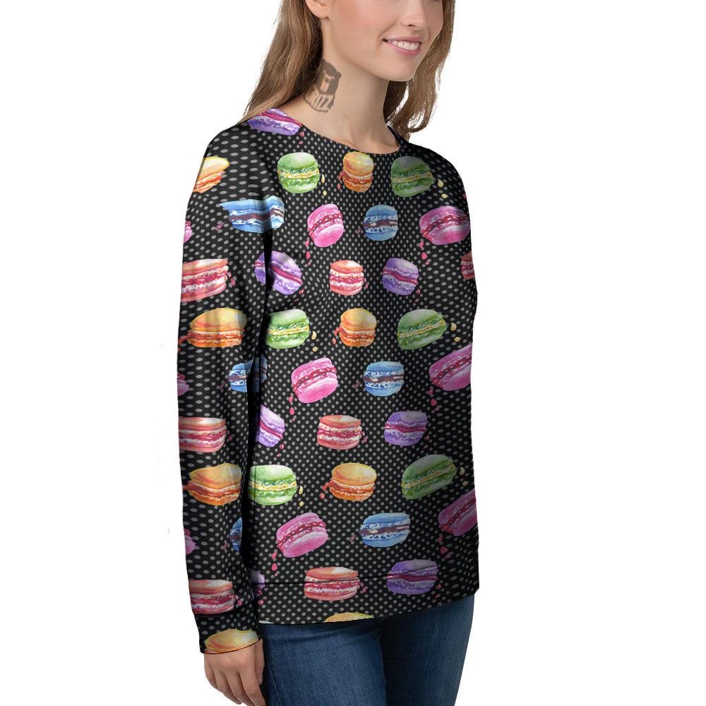 Macaron Polka Dot Print Pattern Women's Sweatshirt-grizzshop