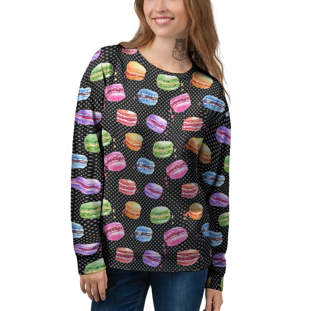 Macaron Polka Dot Print Pattern Women's Sweatshirt-grizzshop