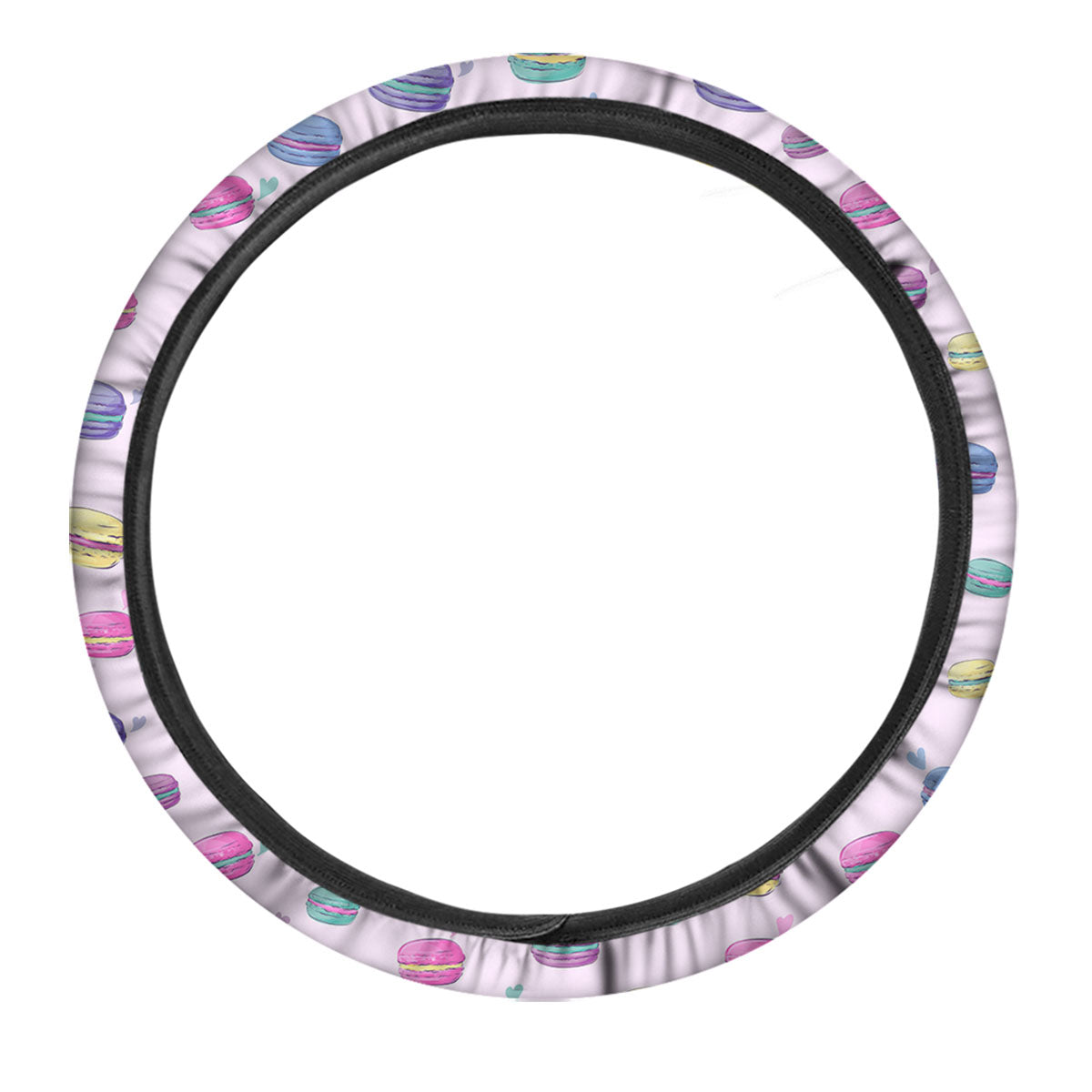 Macaron Print Pattern Car Steering Wheel Cover-grizzshop