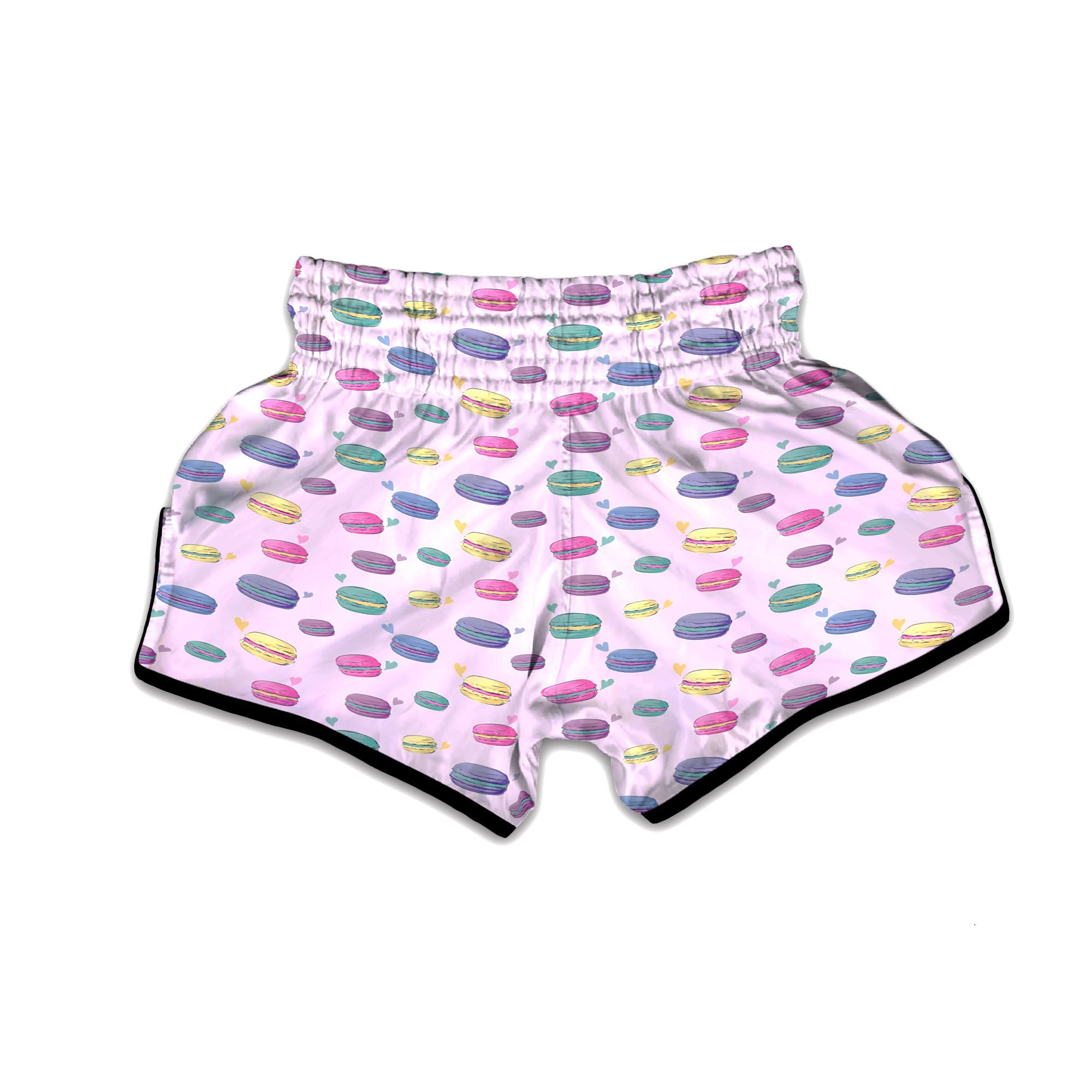 Macaron Print Pattern Muay Thai Boxing Shorts-grizzshop