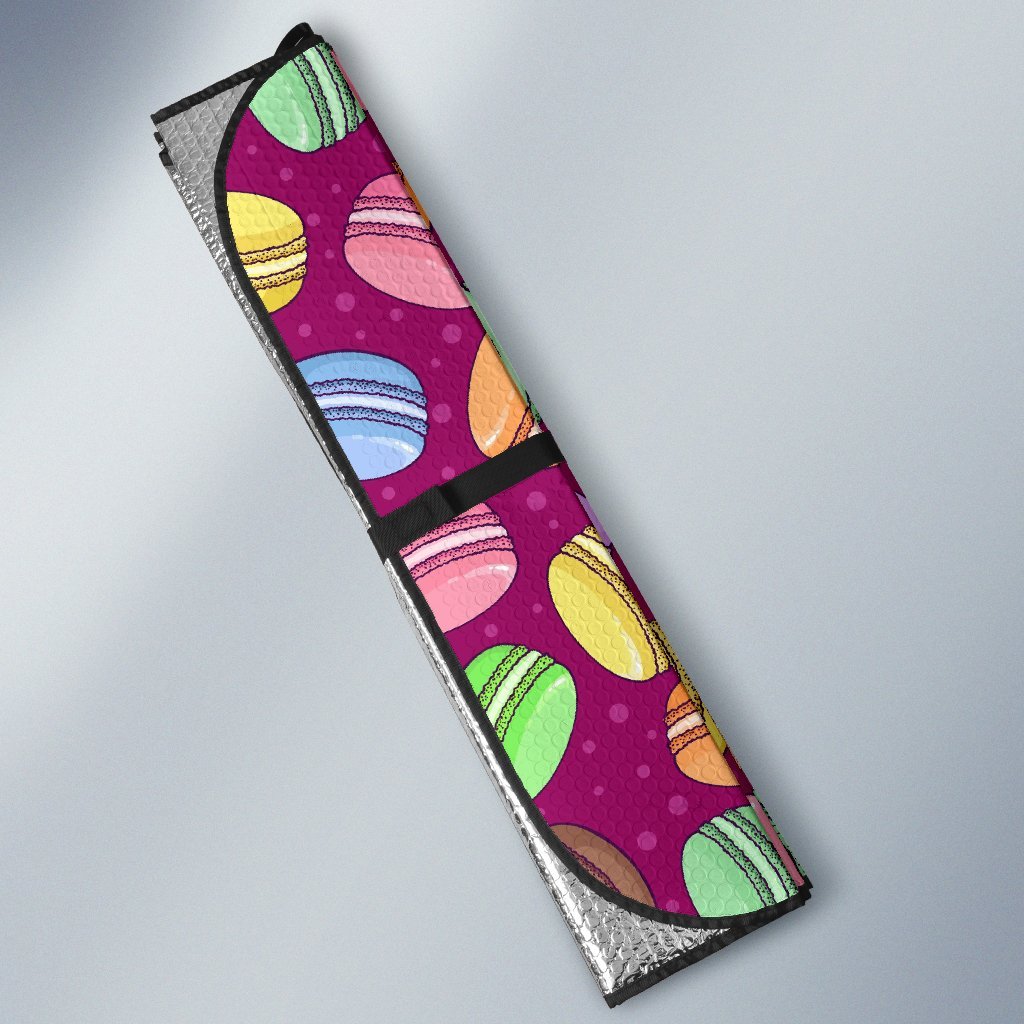 Macaron Sweet Print Pattern Car Sun Shade-grizzshop