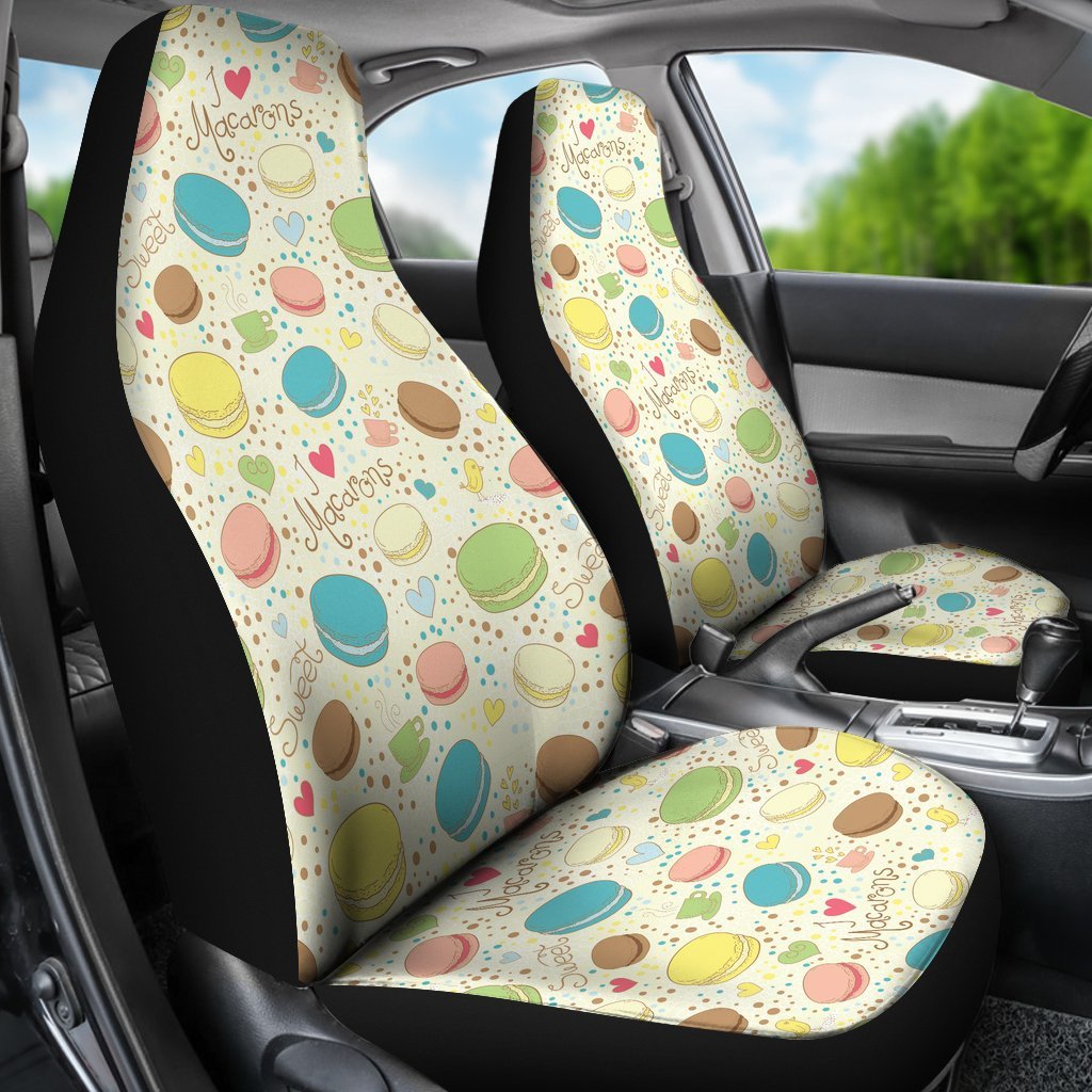 Macaron Sweet Pattern Print Universal Fit Car Seat Cover-grizzshop