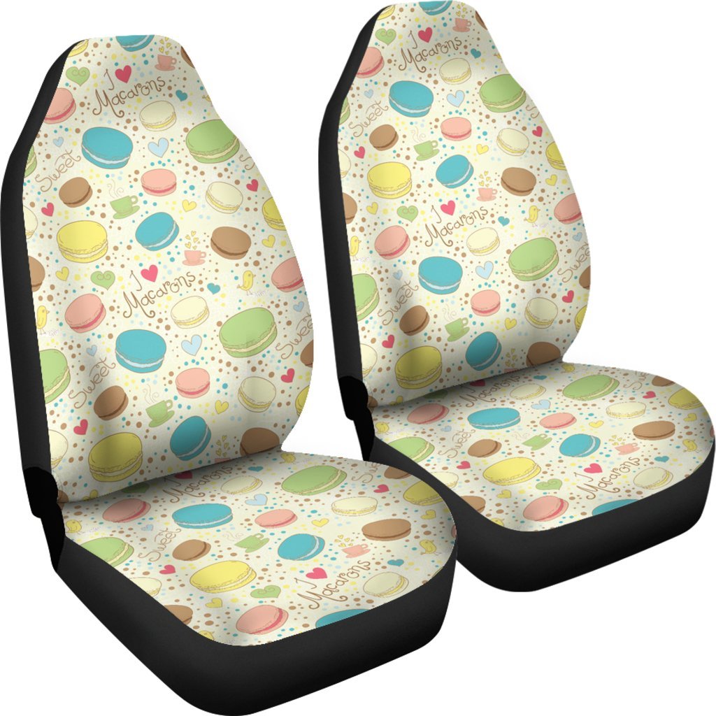 Macaron Sweet Pattern Print Universal Fit Car Seat Cover-grizzshop