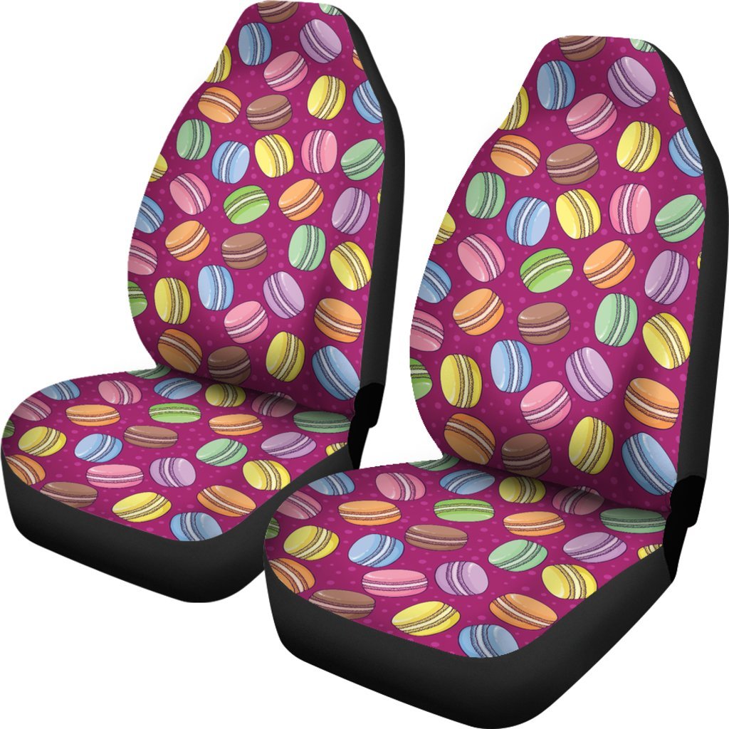 Macaron Sweet Print Pattern Universal Fit Car Seat Cover-grizzshop