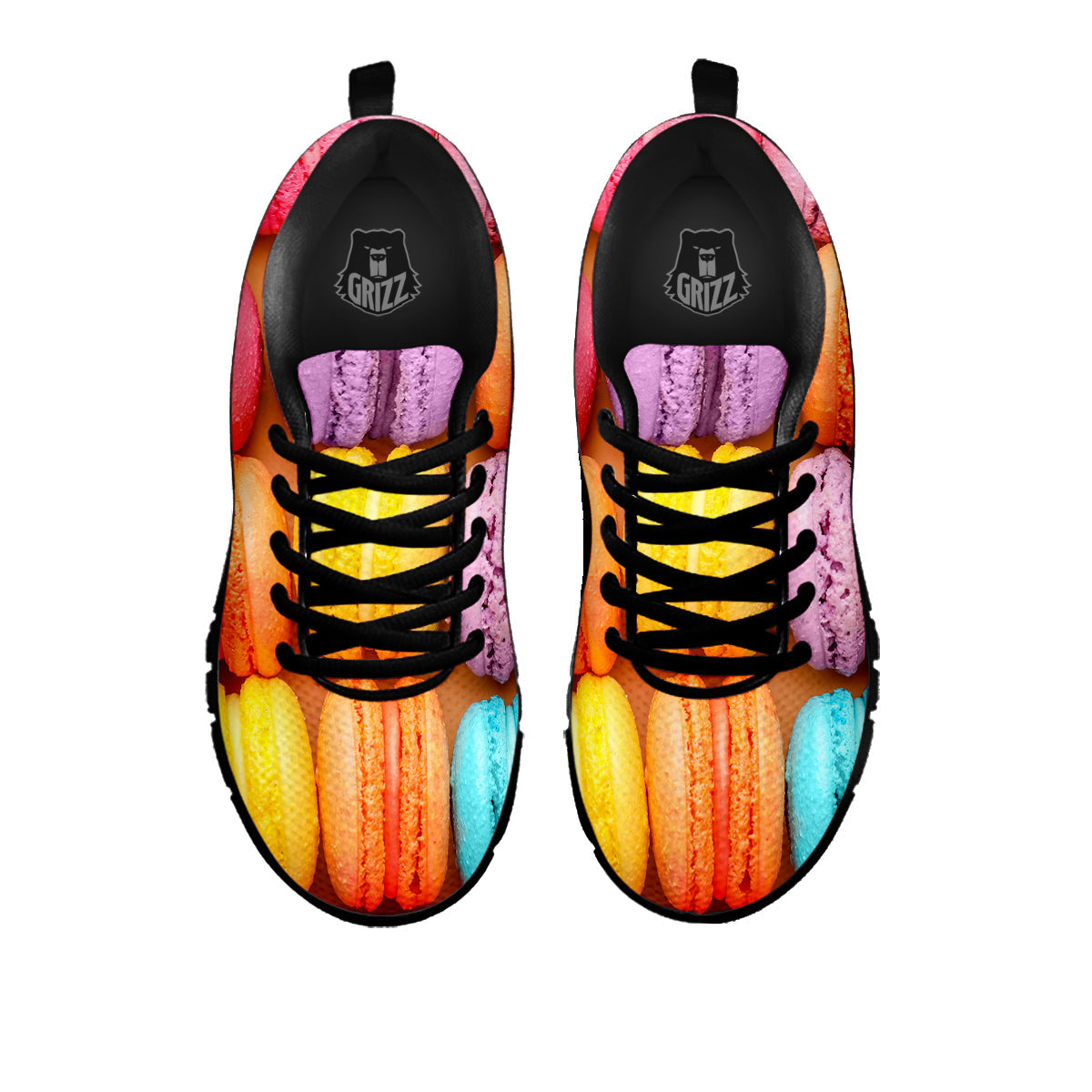 Macarons Colorful Print Black Sneaker-grizzshop