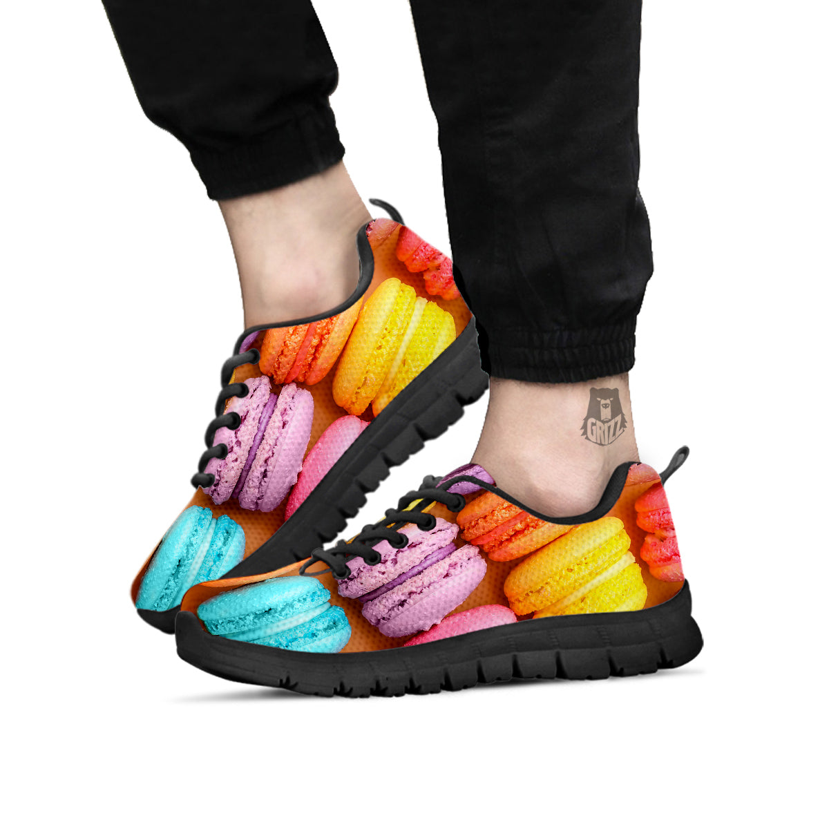 Macarons Colorful Print Black Sneaker-grizzshop