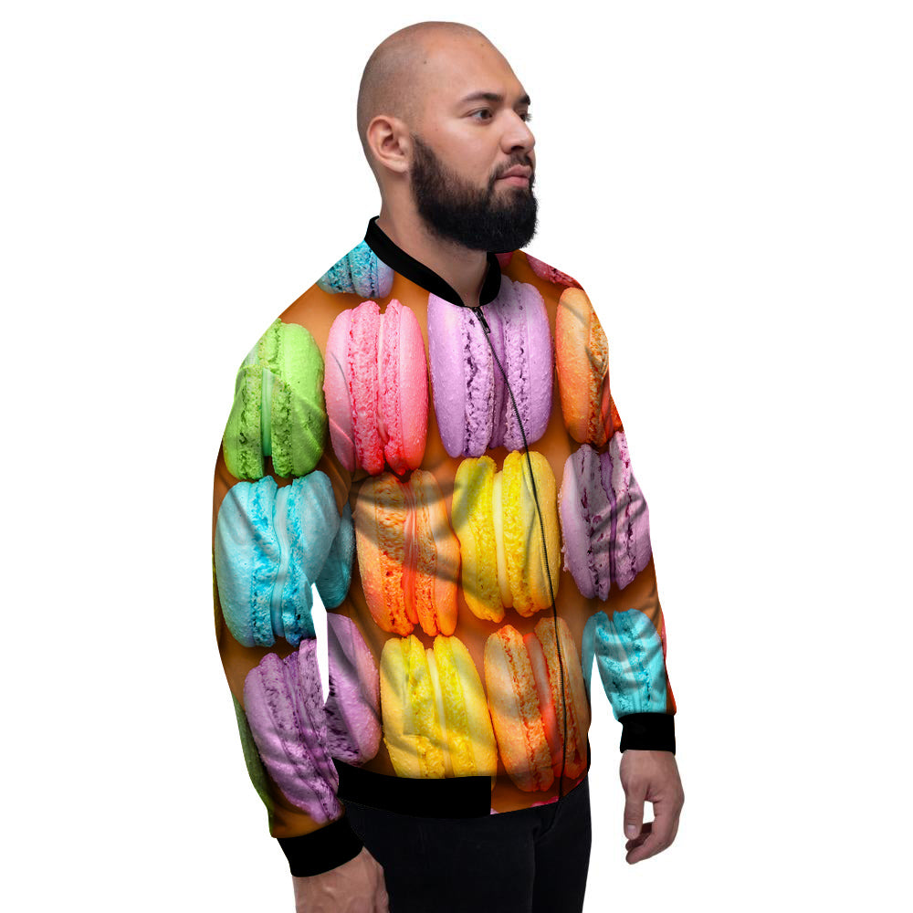 Macarons Colorful Print Men's Bomber Jacket-grizzshop