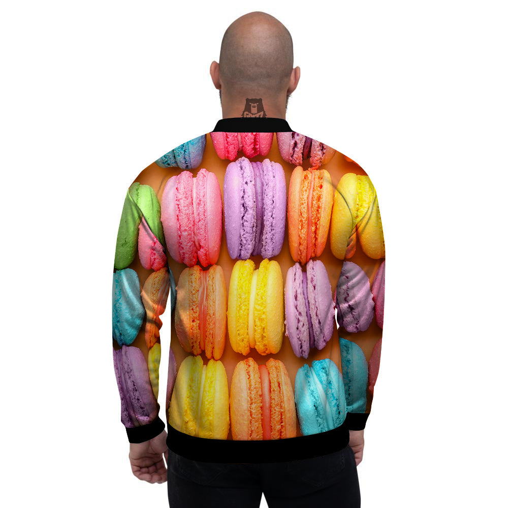 Macarons Colorful Print Men's Bomber Jacket-grizzshop