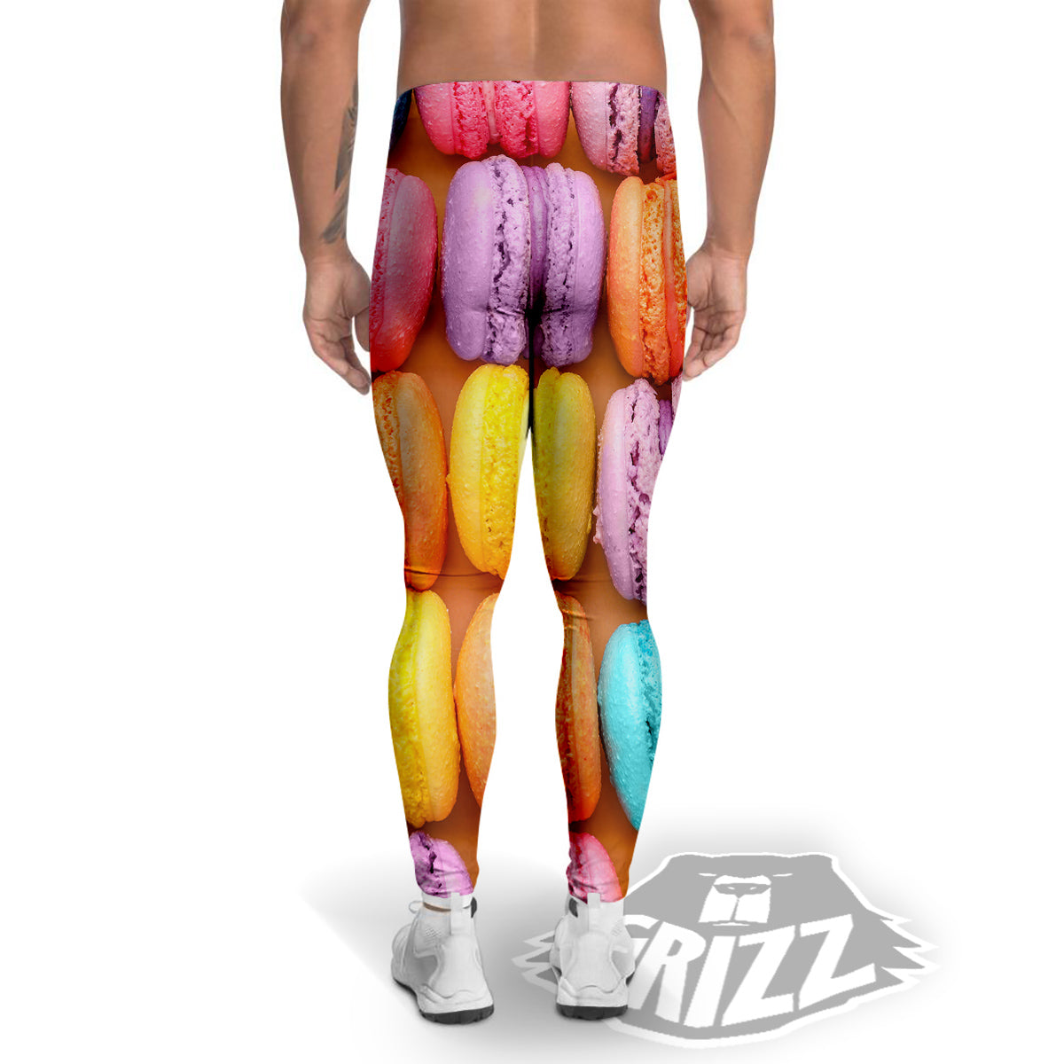 Macarons Colorful Print Men's Leggings-grizzshop