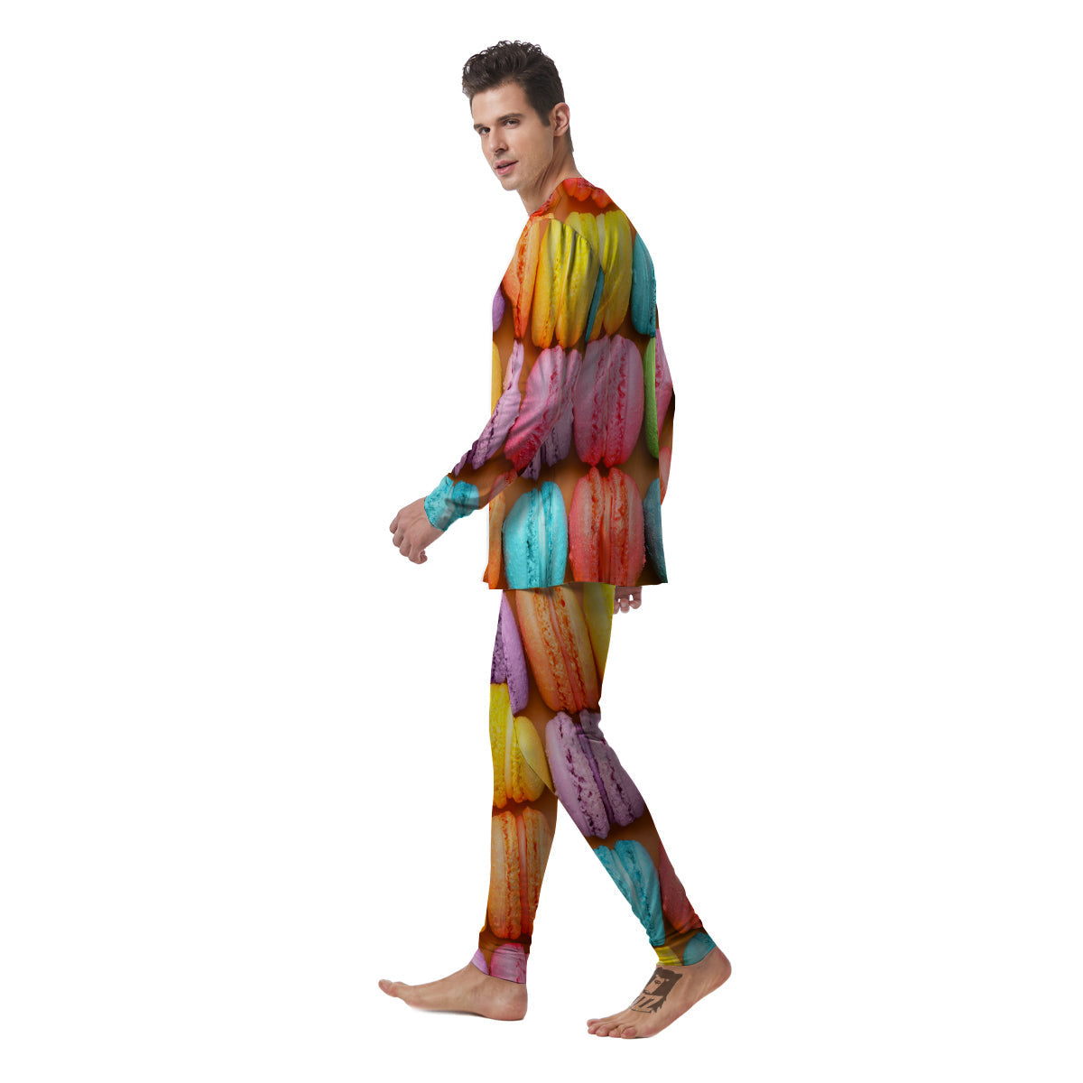 Macarons Colorful Print Men's Pajamas-grizzshop