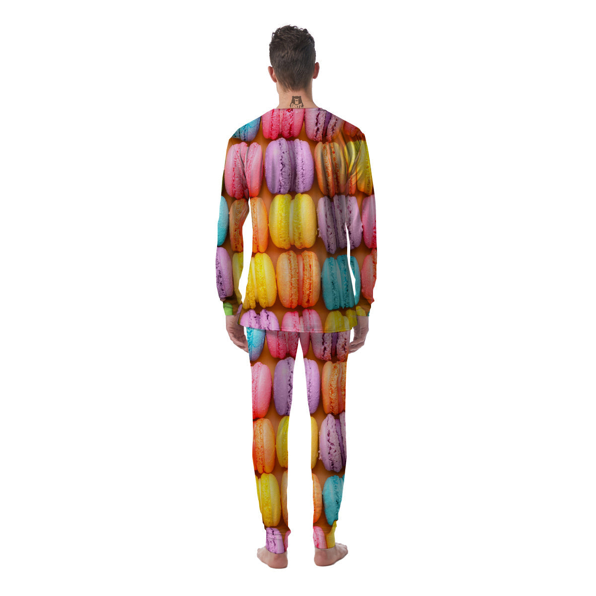 Macarons Colorful Print Men's Pajamas-grizzshop