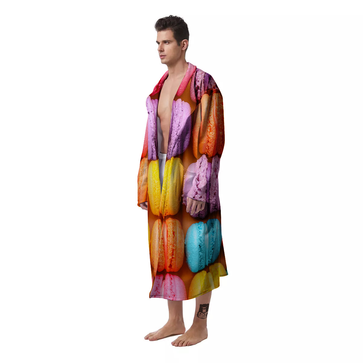 Macarons Colorful Print Men's Robe-grizzshop