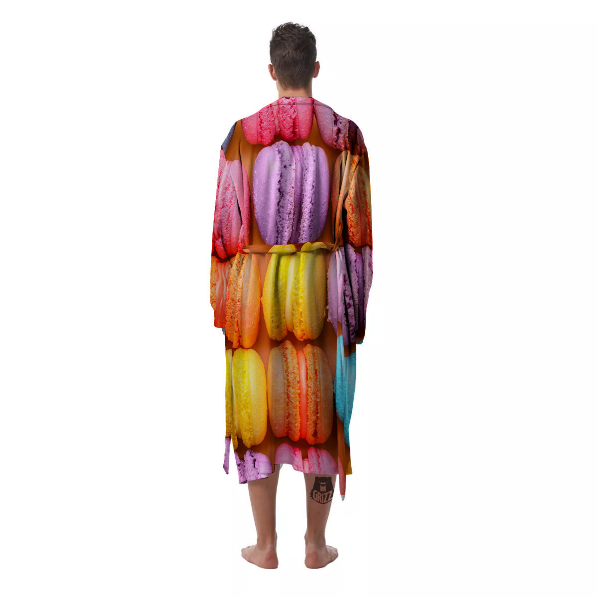 Macarons Colorful Print Men's Robe-grizzshop
