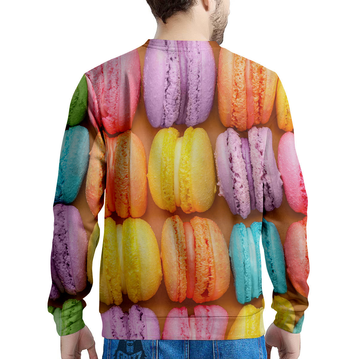 Macarons Colorful Print Men's Sweatshirt-grizzshop