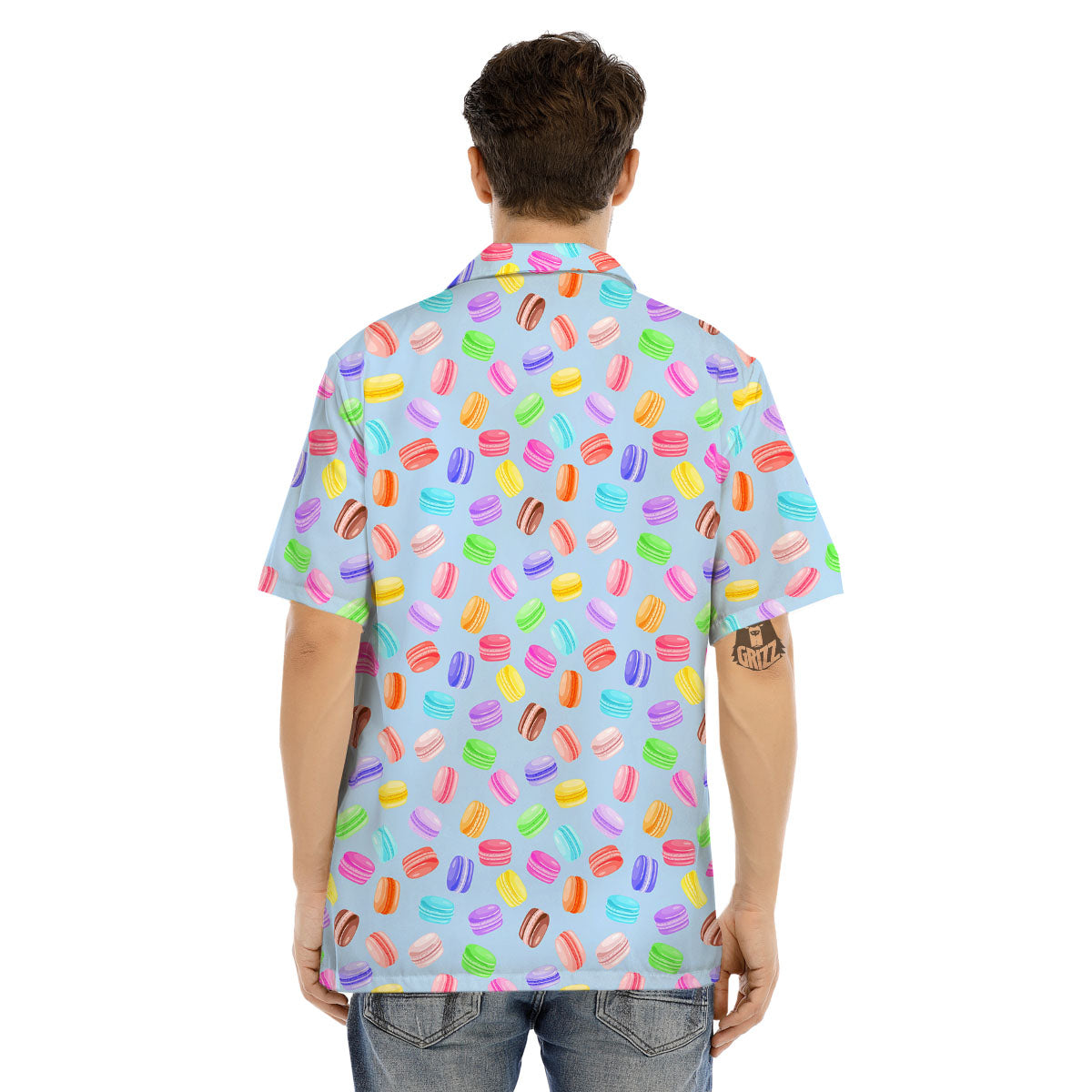 Macarons Colorful Print Pattern Men's Hawaiian Shirt-grizzshop