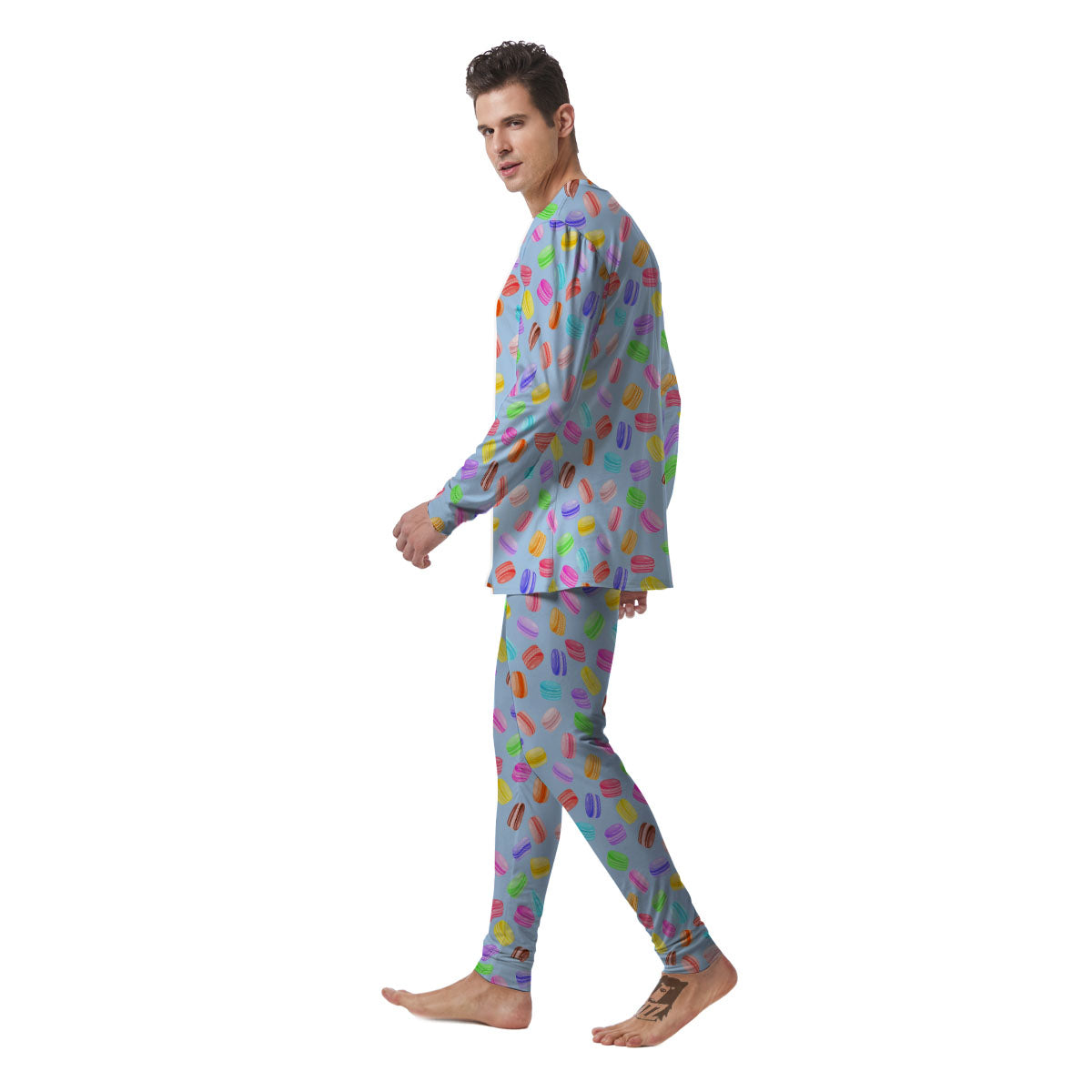 Macarons Colorful Print Pattern Men's Pajamas-grizzshop