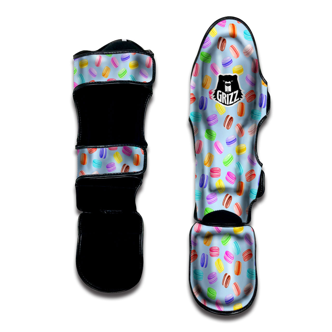 Macarons Colorful Print Pattern Muay Thai Shin Guards-grizzshop