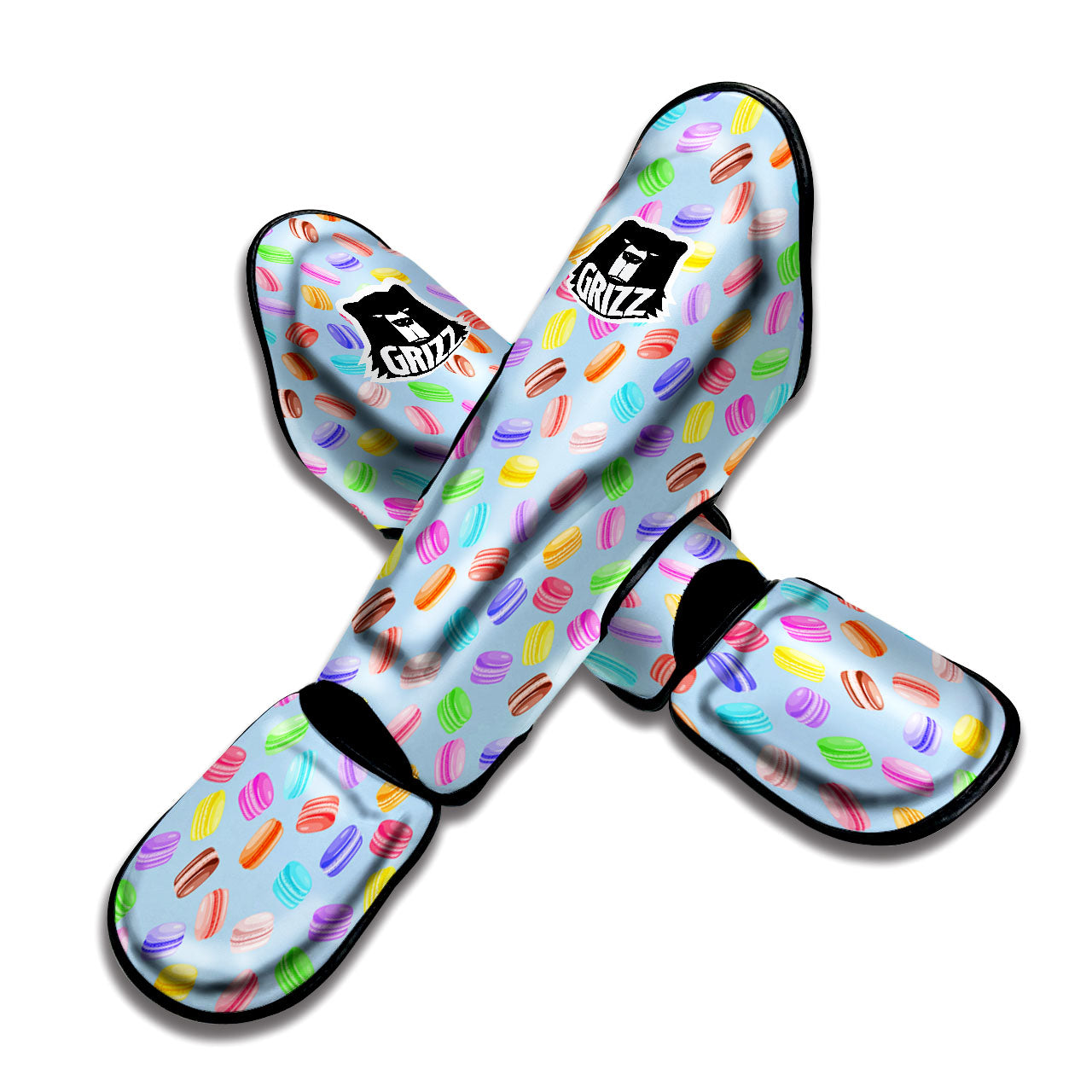 Macarons Colorful Print Pattern Muay Thai Shin Guards-grizzshop