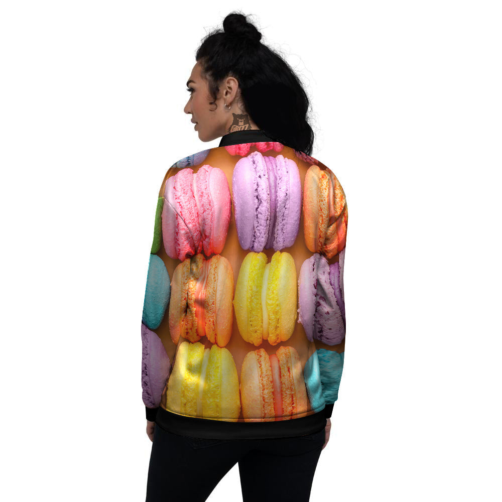 Macarons Colorful Print Women's Bomber Jacket-grizzshop
