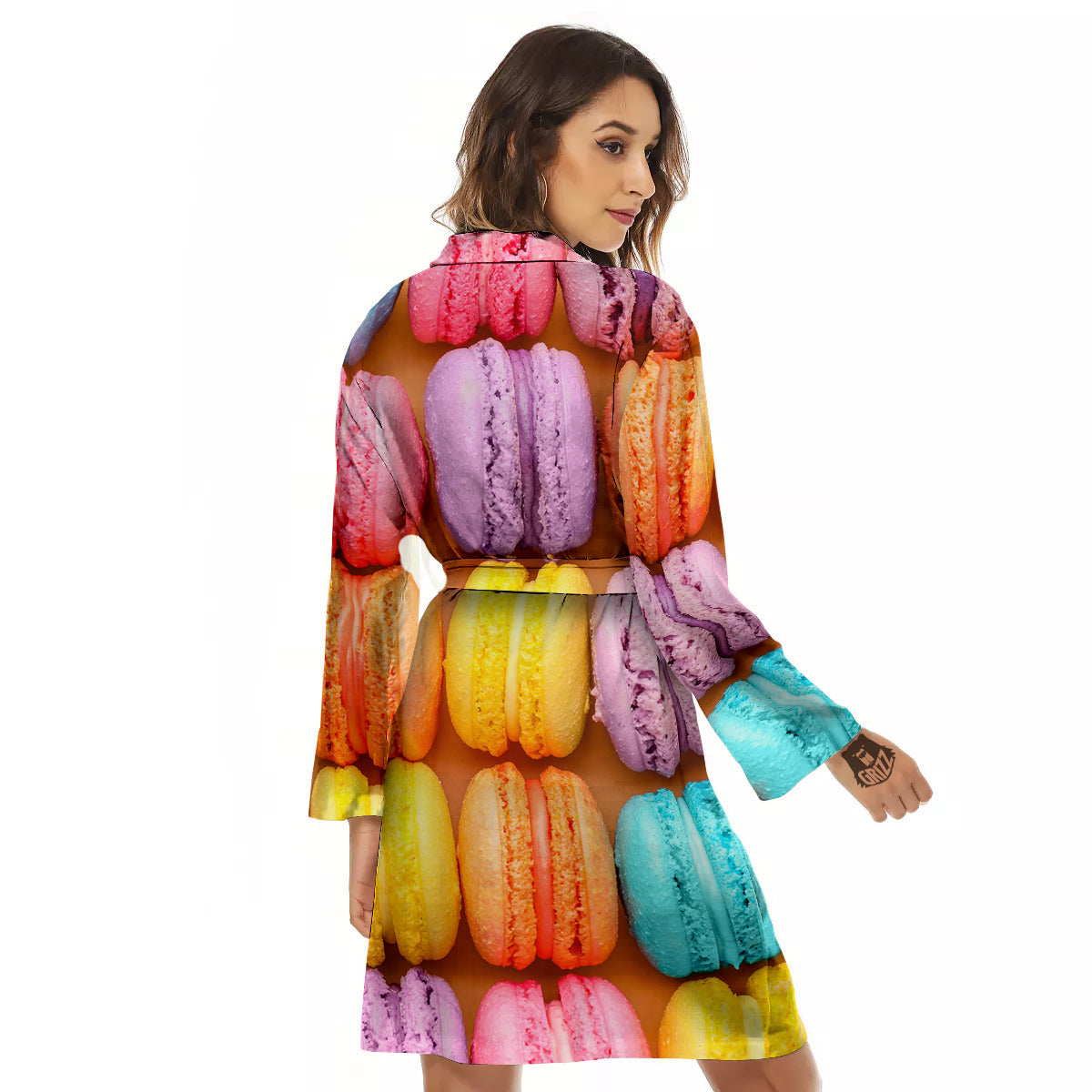 Macarons Colorful Print Women's Robe-grizzshop