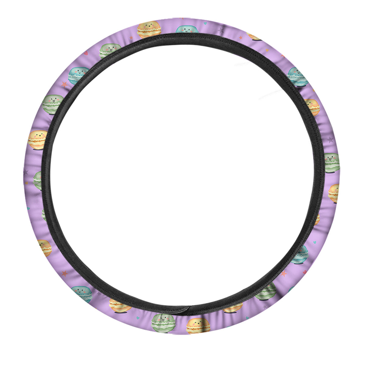 Macarons Cute Print Pattern Car Steering Wheel Cover-grizzshop