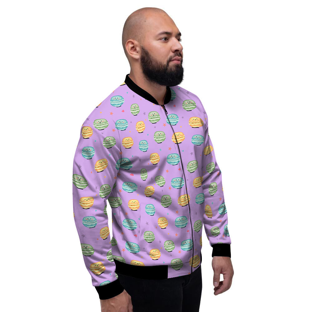 Macarons Cute Print Pattern Men's Bomber Jacket-grizzshop