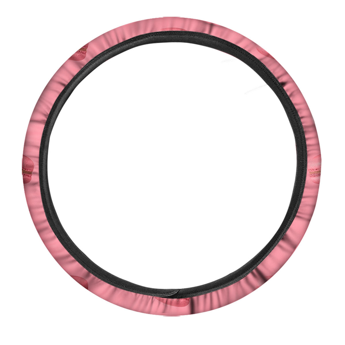 Macarons Pink Print Pattern Car Steering Wheel Cover-grizzshop