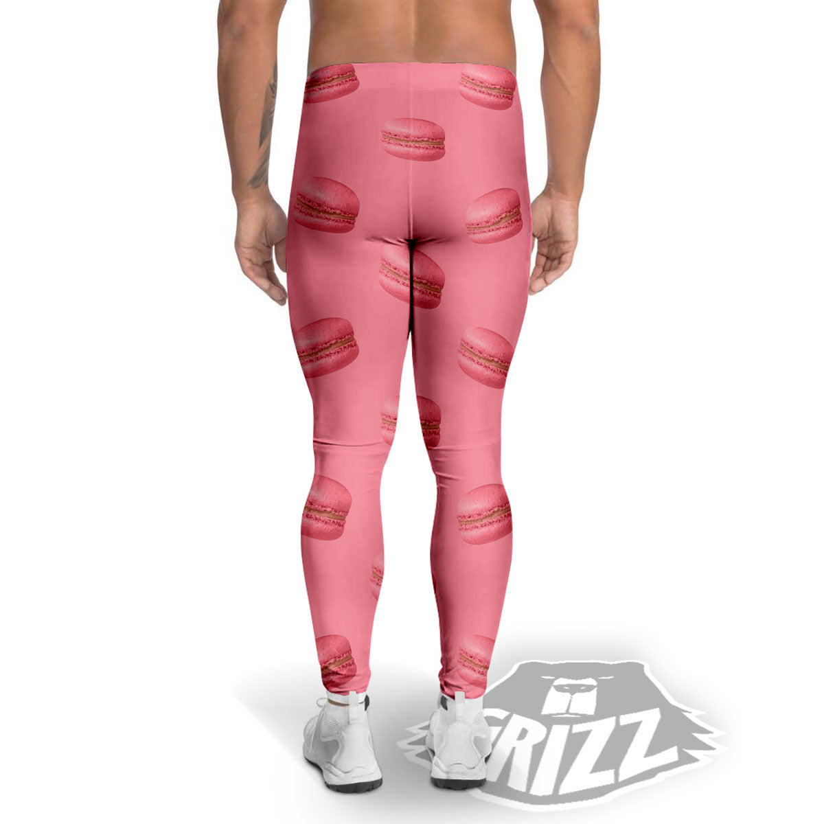 Macarons Pink Print Pattern Men's Leggings-grizzshop