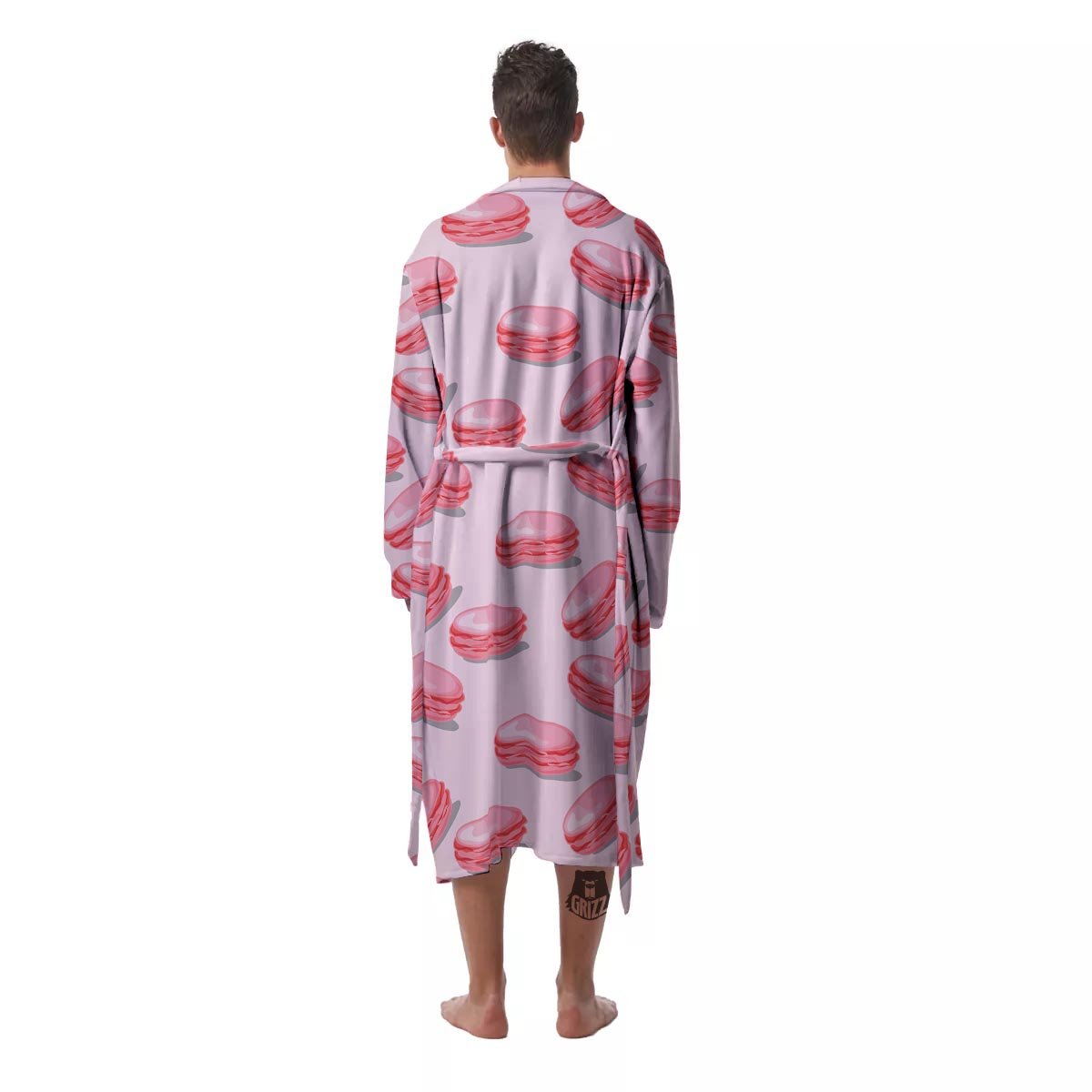 Macarons Sweet Print Pattern Men's Robe-grizzshop