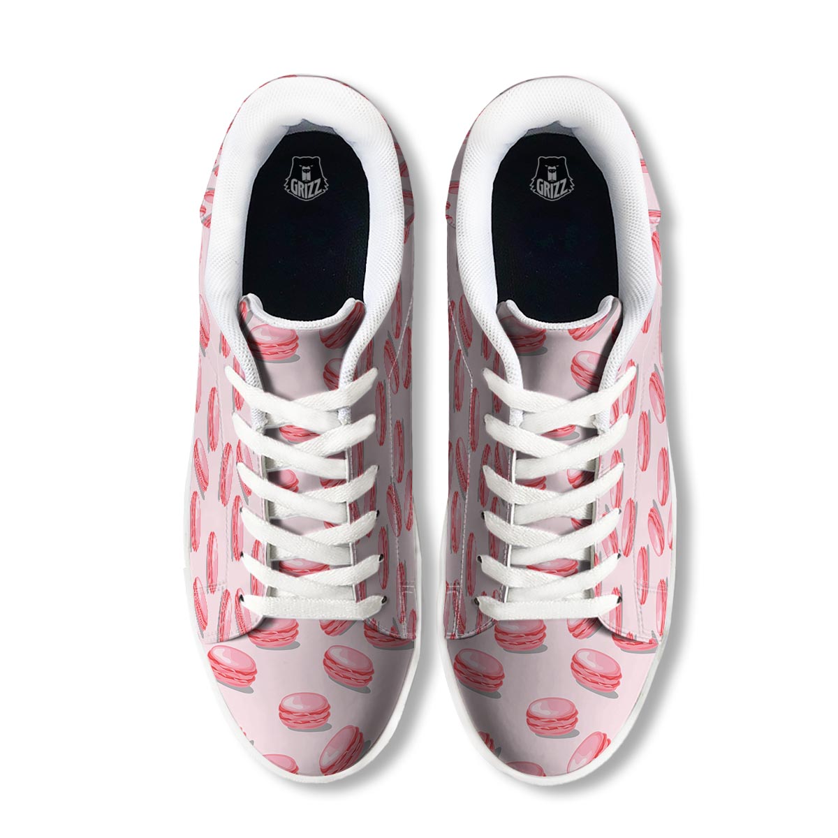 Macarons Sweet Print Pattern White Low Top Sneakers-grizzshop