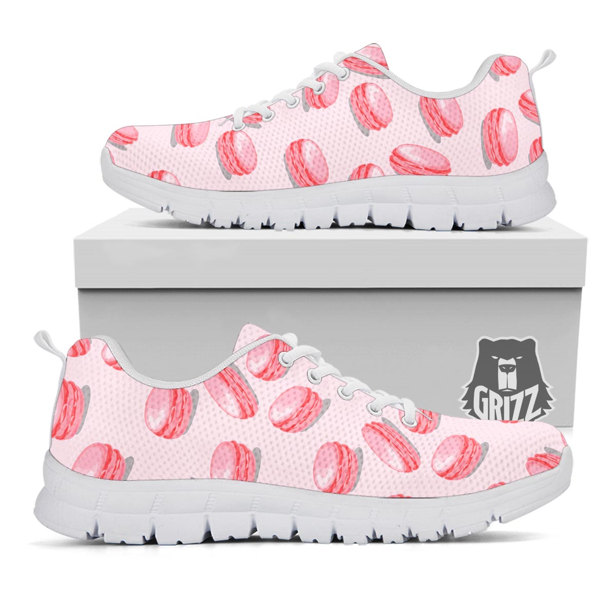 Macarons Sweet Print Pattern White Sneaker-grizzshop